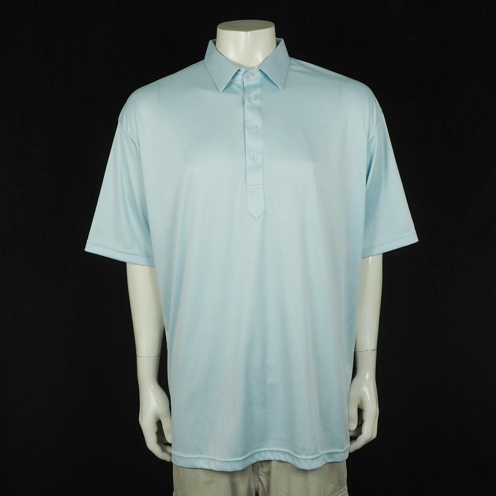 Collars & Co. Dress Collar Golf Polo Shirt Mens 2XL XXL Blue Performance Blend